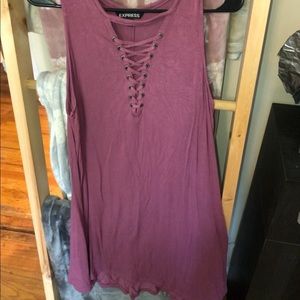 Express dress size large purple gently used